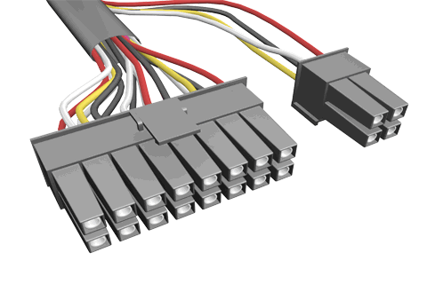 Main power connector 20 4 pin pcdj red